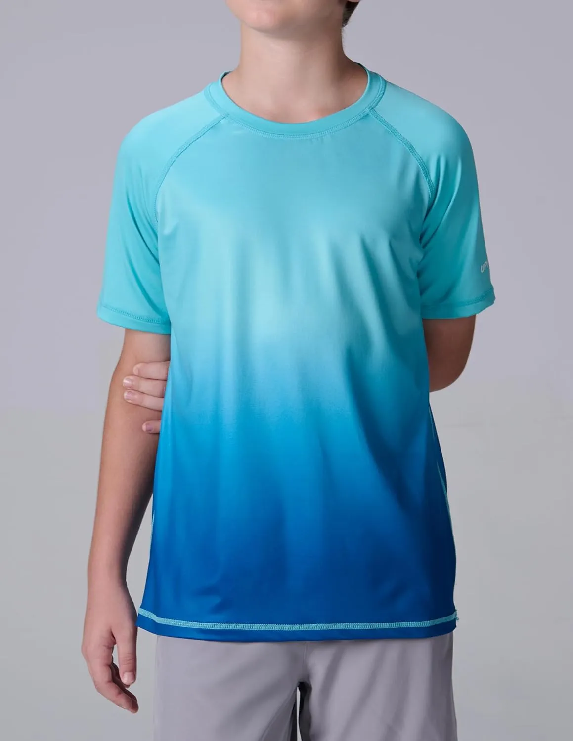 3 Pack Boys' UPF 50  Rash Guard Short Sleeve Swim Shirts, Quick Dry UV Protection Swimwear for Kids