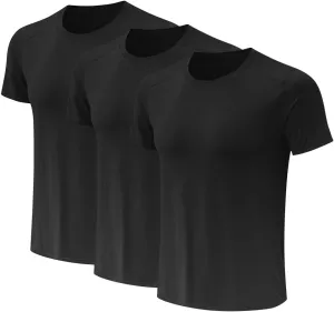 3 Pack Men Gym Tops for Men Running Shirts Men Quick Dry Sport Training Short Sleeve Tops Breathable Athletic Workout T Shirt