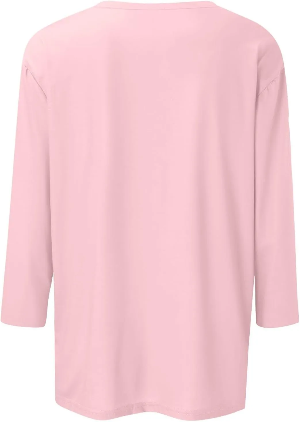 3/4 Sleeve Tops for Women Square Neck Summer T Shirts Casual Dressy Trendy Blouses Color Block Print Loose Fit Tunics