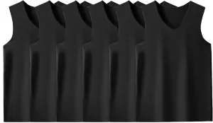 6 Pack Men's Workout Tank Tops V-Neck Sleeveless Athletic T-Shirts Lightweight Breathable Running Tops Undershirts