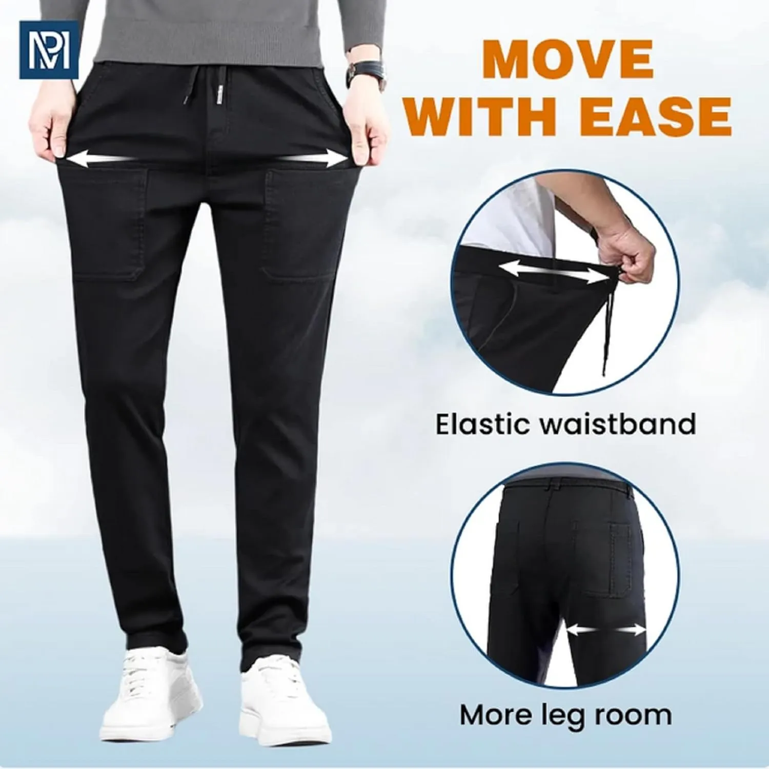 Acegents Cargo Pants High Stretch Multi-Pocket Durable Cargo Pants Multipants for Men Plus Size Solid Color Long Pants