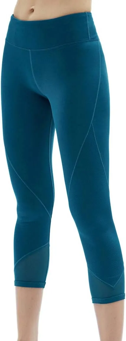 Akaeys Mesh Hip Push Up Capri Legging for Women High Waist Workout Running Gym Leggings