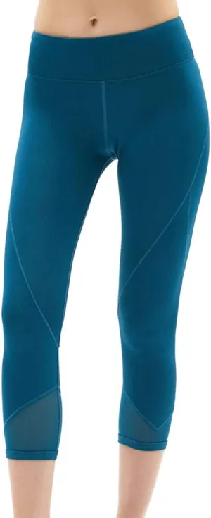 Akaeys Mesh Hip Push Up Capri Legging for Women High Waist Workout Running Gym Leggings