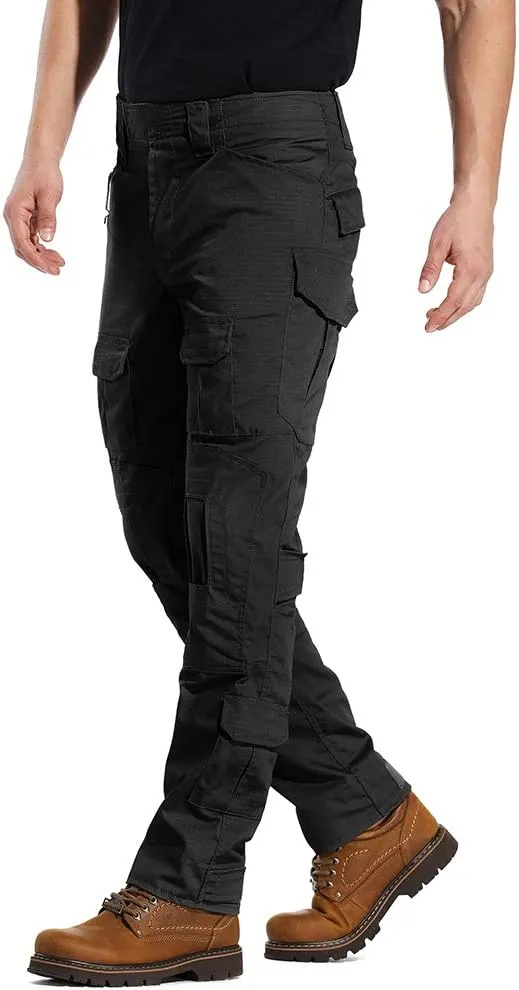 AKARMY Men's Hiking Pants, Casual Camouflage Multi-Pocket Cargo Pants