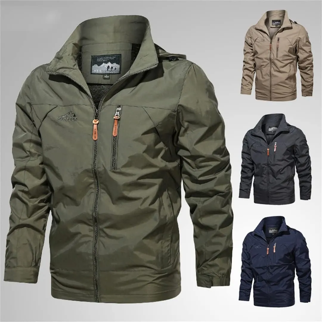 Alloaone Men Waterproof Jackets Hooded Coats Outwears Windbreaker Windproof Spring Autumn Jacket