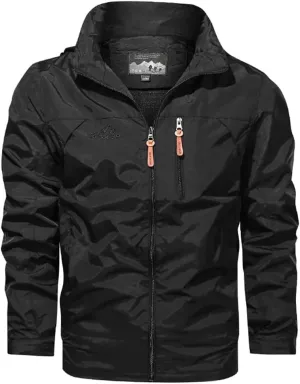 Alloaone Men Waterproof Jackets Hooded Coats Outwears Windbreaker Windproof Spring Autumn Jacket