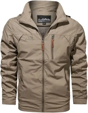 Alloaone Men Waterproof Jackets Hooded Coats Outwears Windbreaker Windproof Spring Autumn Jacket