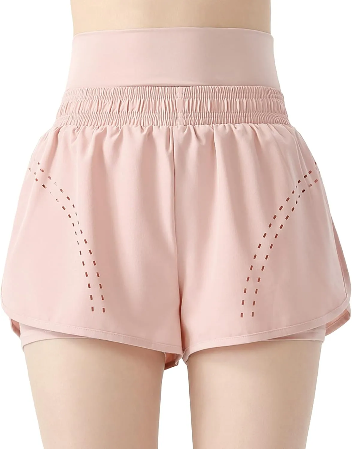 ALWAYS High Waisted Women's Shorts - Inner Layer Quick Dry Athletic Running Shorts