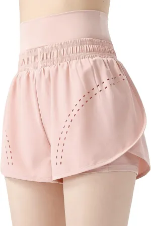 ALWAYS High Waisted Women's Shorts - Inner Layer Quick Dry Athletic Running Shorts