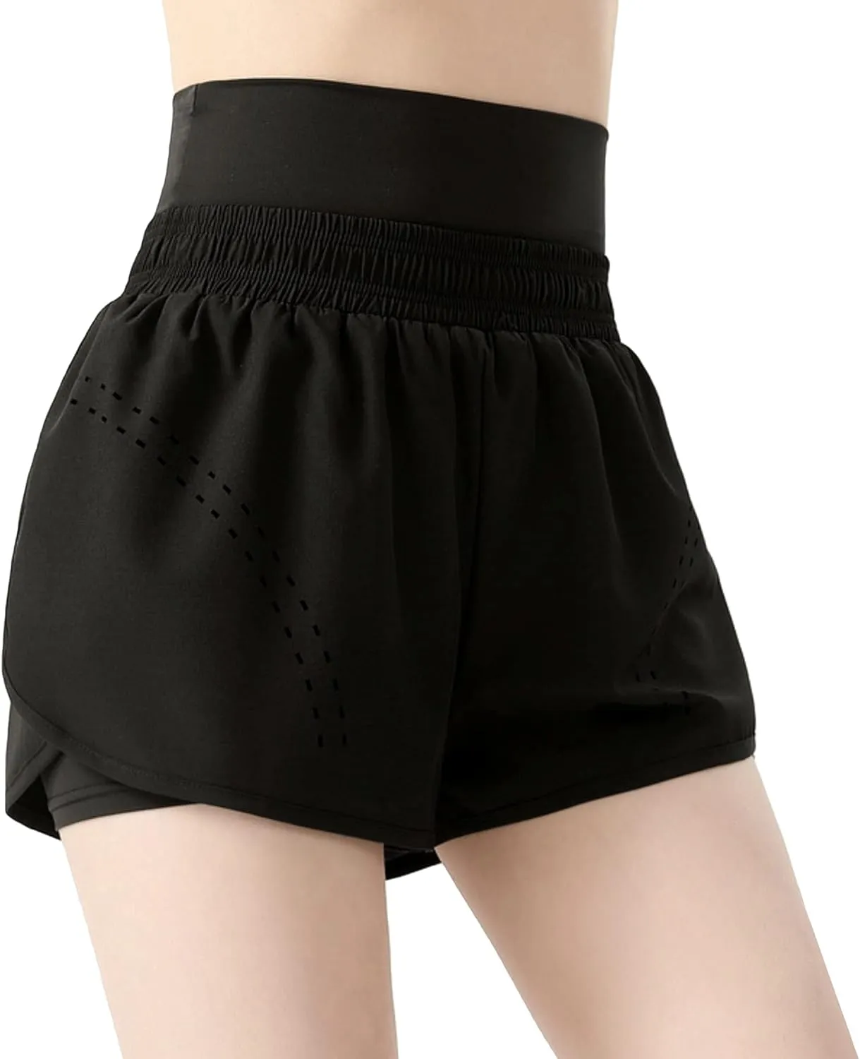 ALWAYS High Waisted Women's Shorts - Inner Layer Quick Dry Athletic Running Shorts