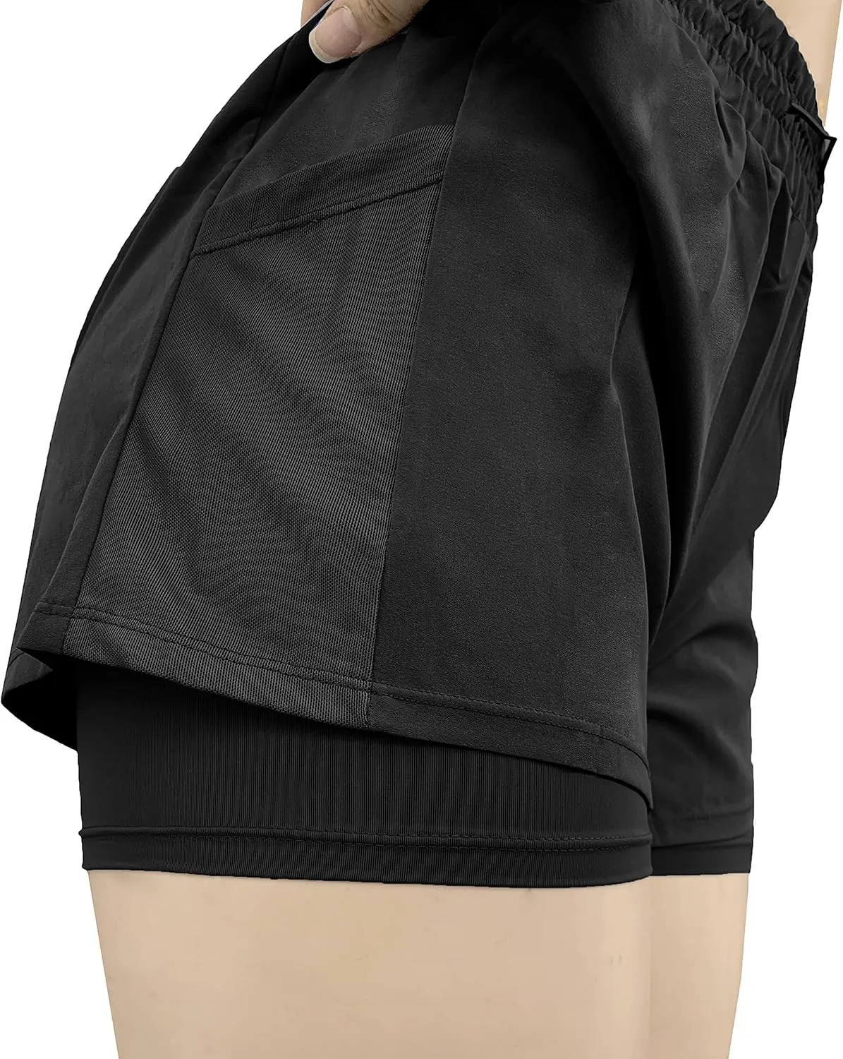 ALWAYS High Waisted Women's Shorts - Inner Layer Quick Dry Athletic Running Shorts