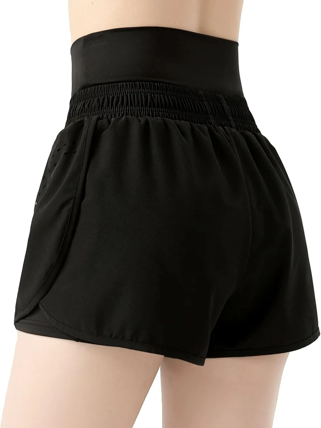 ALWAYS High Waisted Women's Shorts - Inner Layer Quick Dry Athletic Running Shorts