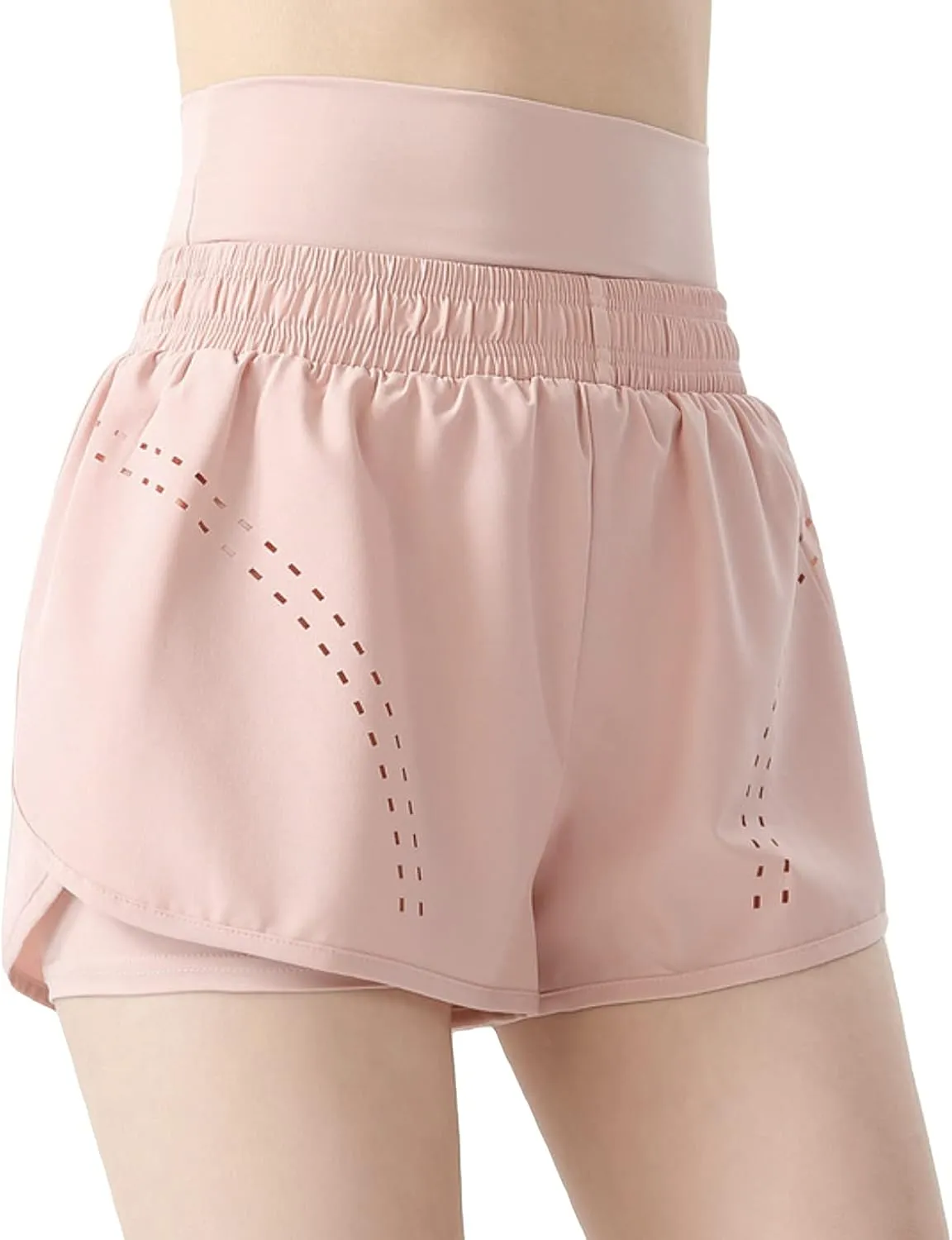 ALWAYS High Waisted Women's Shorts - Inner Layer Quick Dry Athletic Running Shorts