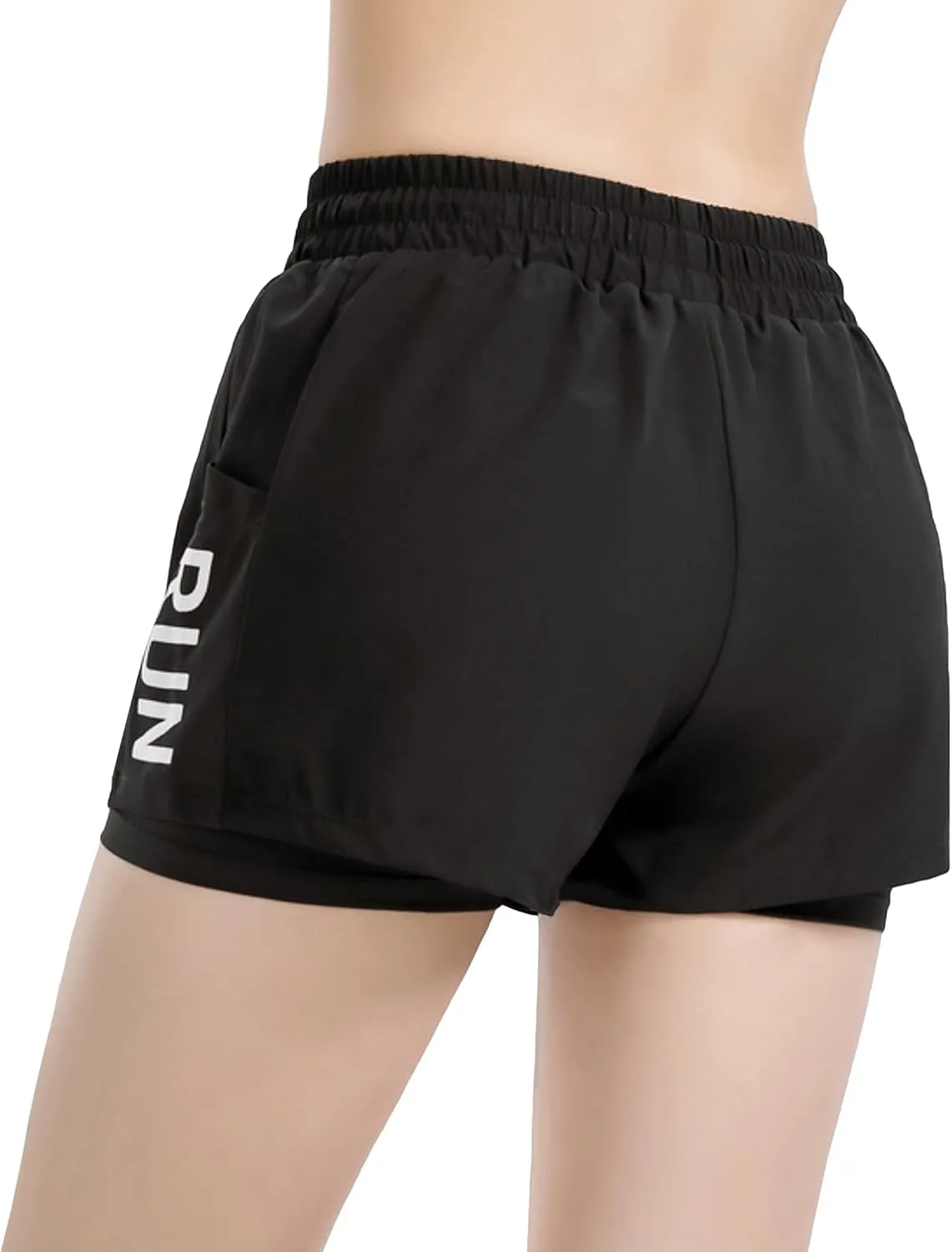 ALWAYS High Waisted Women's Shorts - Inner Layer Quick Dry Athletic Running Shorts