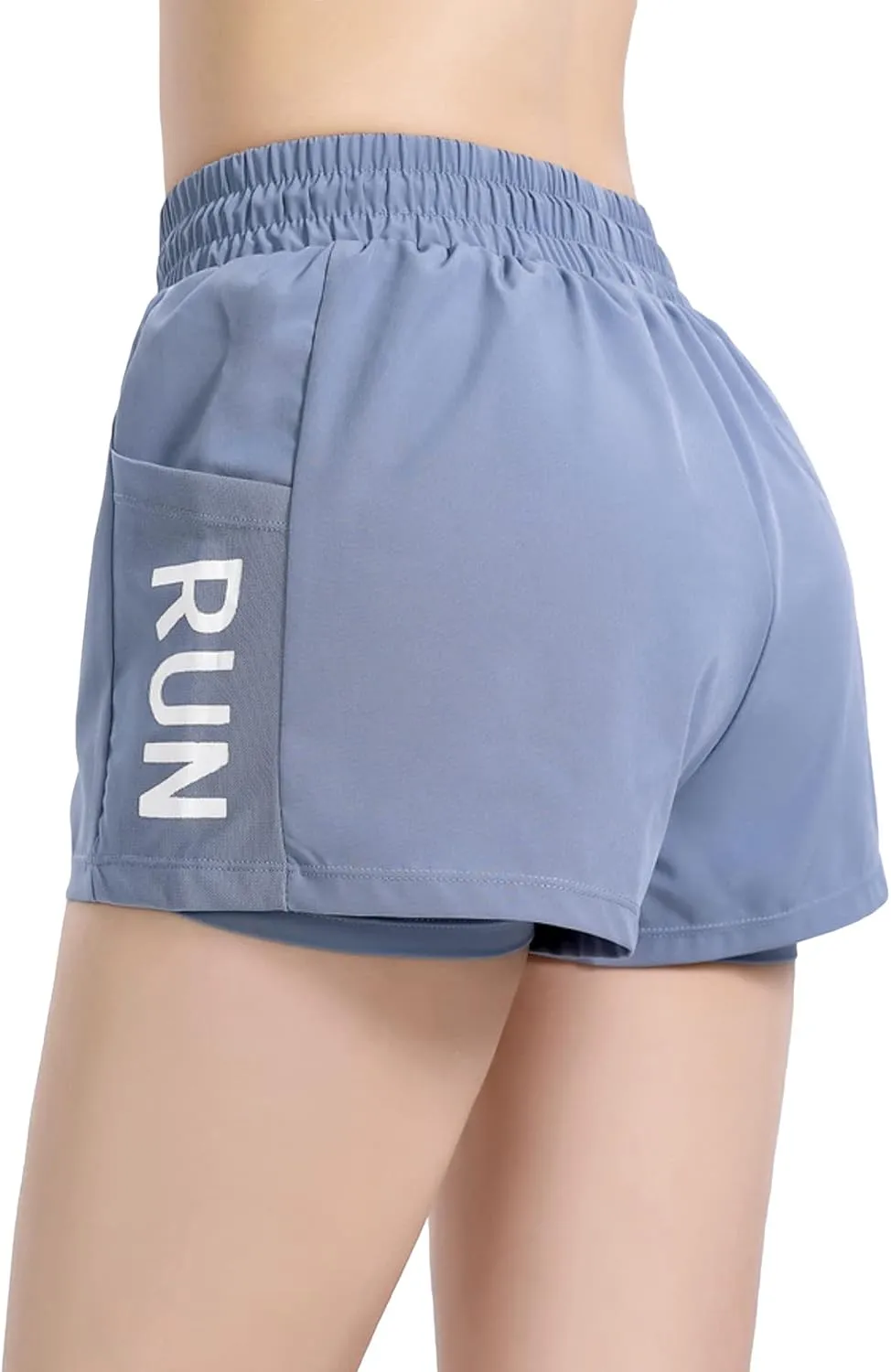 ALWAYS High Waisted Women's Shorts - Inner Layer Quick Dry Athletic Running Shorts