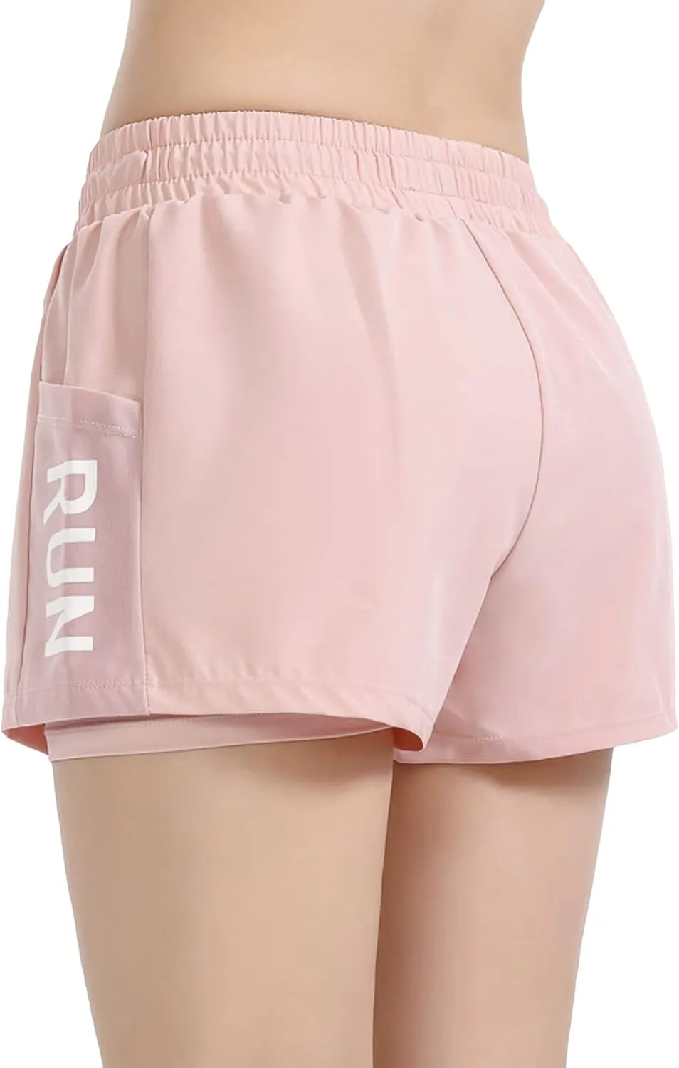 ALWAYS High Waisted Women's Shorts - Inner Layer Quick Dry Athletic Running Shorts