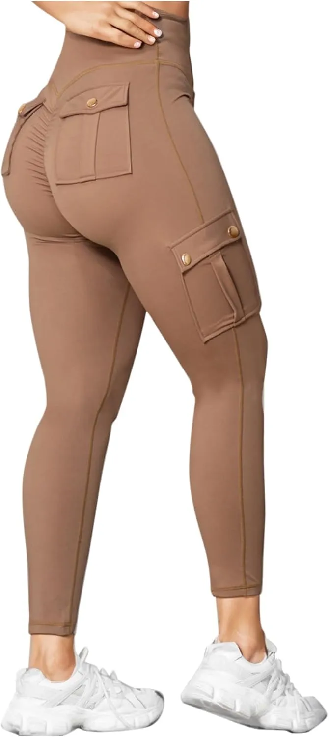 Ankle Length Leggings for Women, Work Out Clothes Women,Ladies Yoga Pants with Pockets,Womens Yoga Pants