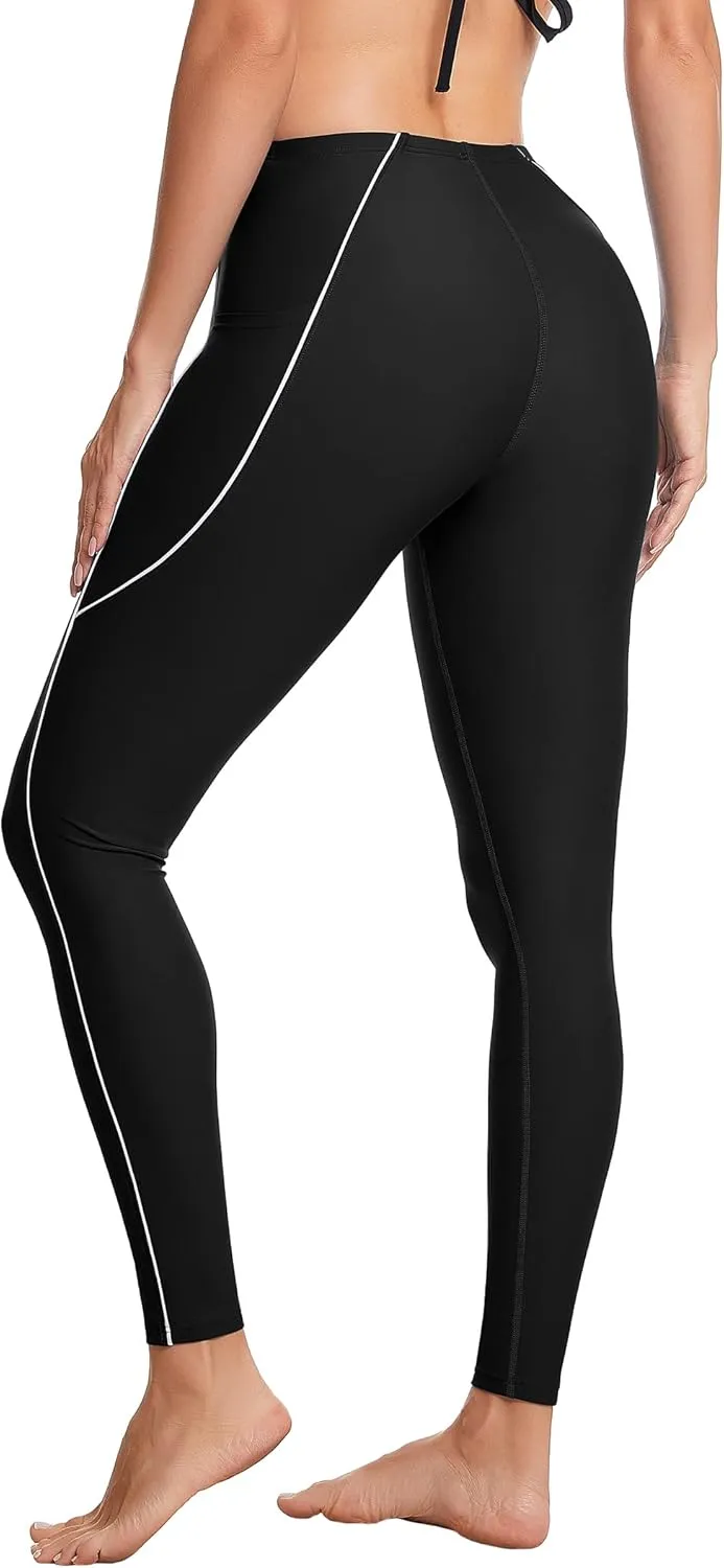 ATTRACO High Waisted Swim Pants - Women's Swim Leggings