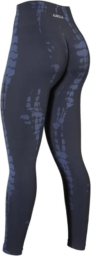 AUROLA Serpent Snake Seamless Scrunch Workout Leggings for Women,Girls Squat Proof Ribbed Thick Active Gym Pants