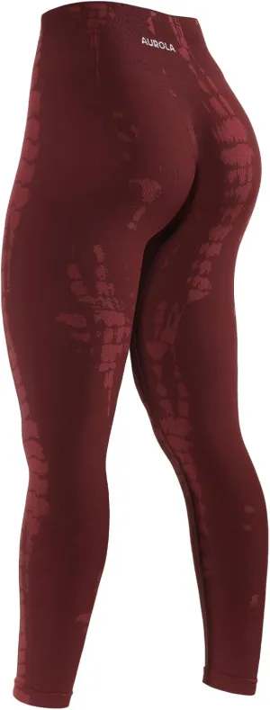 AUROLA Serpent Snake Seamless Scrunch Workout Leggings for Women,Girls Squat Proof Ribbed Thick Active Gym Pants
