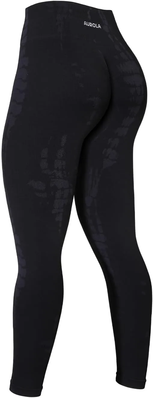 AUROLA Serpent Snake Seamless Scrunch Workout Leggings for Women,Girls Squat Proof Ribbed Thick Active Gym Pants