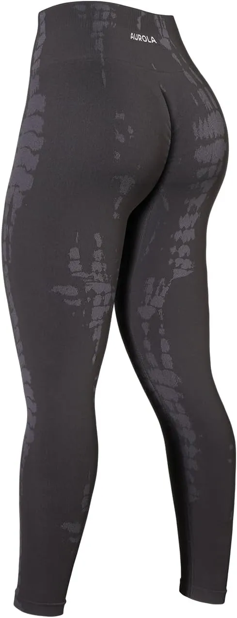 AUROLA Serpent Snake Seamless Scrunch Workout Leggings for Women,Girls Squat Proof Ribbed Thick Active Gym Pants