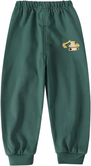 Baby Boy's Pants, Toddler Cotton Pull on Jogger, Kids Cute 𝗖artoon Elastic Waist Sweatpants Unisex Sports Pants