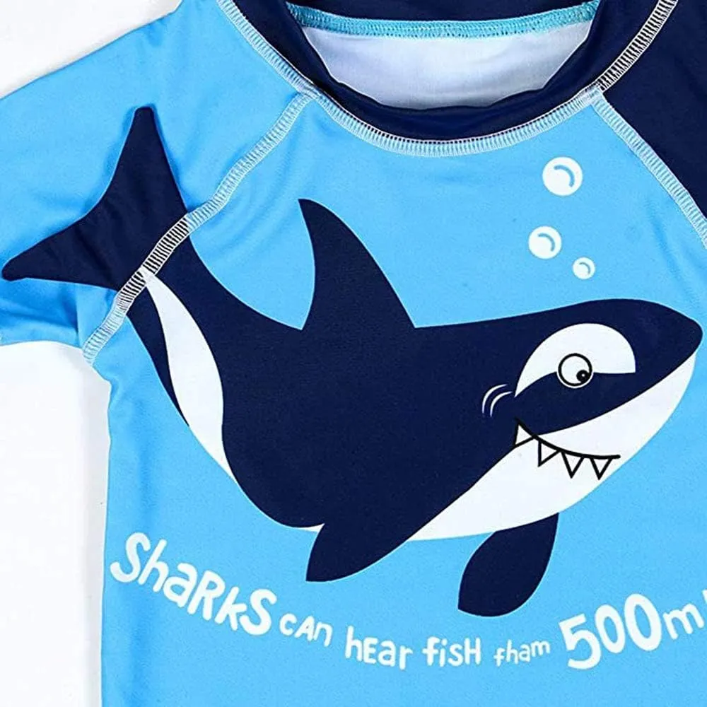 Baby Toddler Boys Two Pieces Swimsuit Set Swimwear Dinosaur Bathing Suit Rash Guards with Hat UPF 50 
