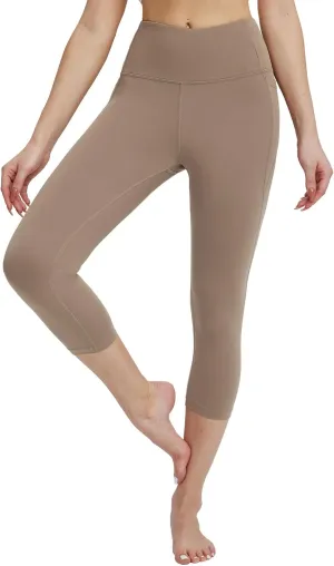 baleaf Women's Capri Leggings with Pockets High Waisted Workout Yoga Running Gym Pants for Casual Summer