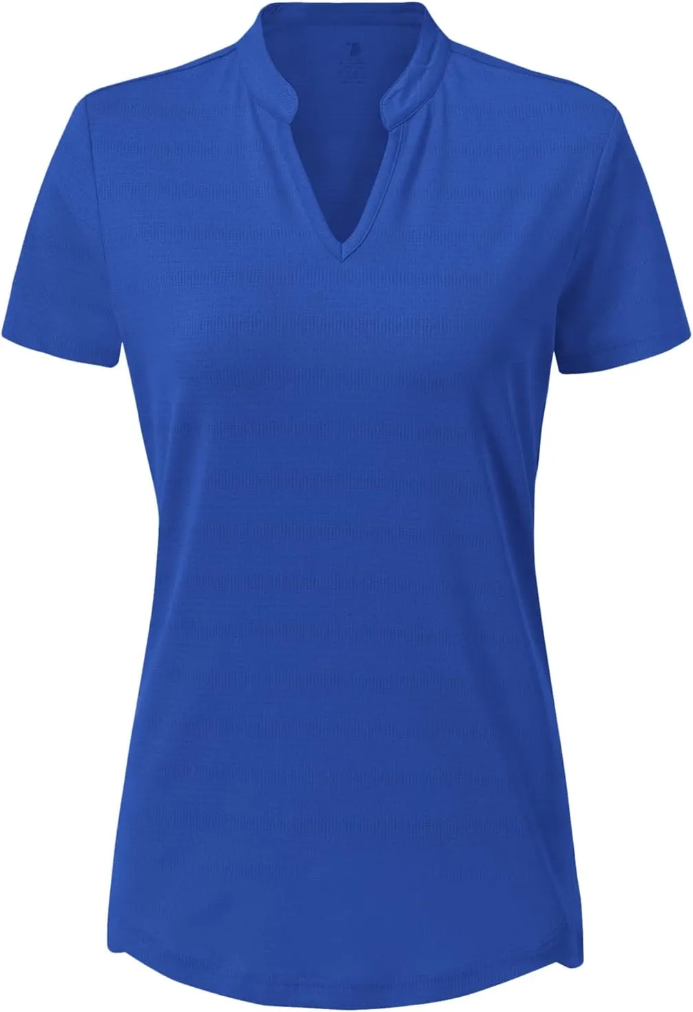 BASUDAM Women's Golf Polo Shirts V-Neck Short Sleeve Collarless Tennis Running T-Shirts Quick Dry