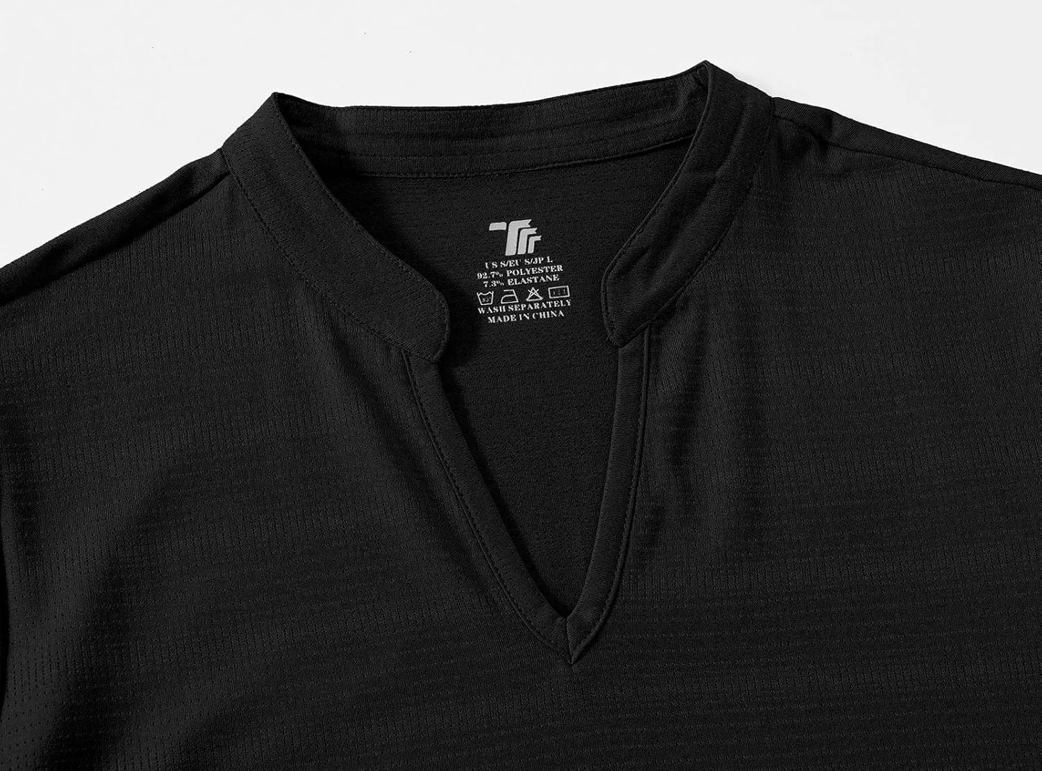 BASUDAM Women's Golf Polo Shirts V-Neck Short Sleeve Collarless Tennis Running T-Shirts Quick Dry