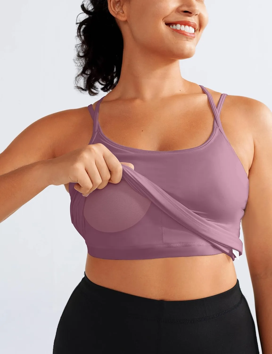BEGOING Women’s Tank Top with Built in Shelf Bra Workout Tops Athletic Racerback Yoga Straps Sleeveless Camisole Tops