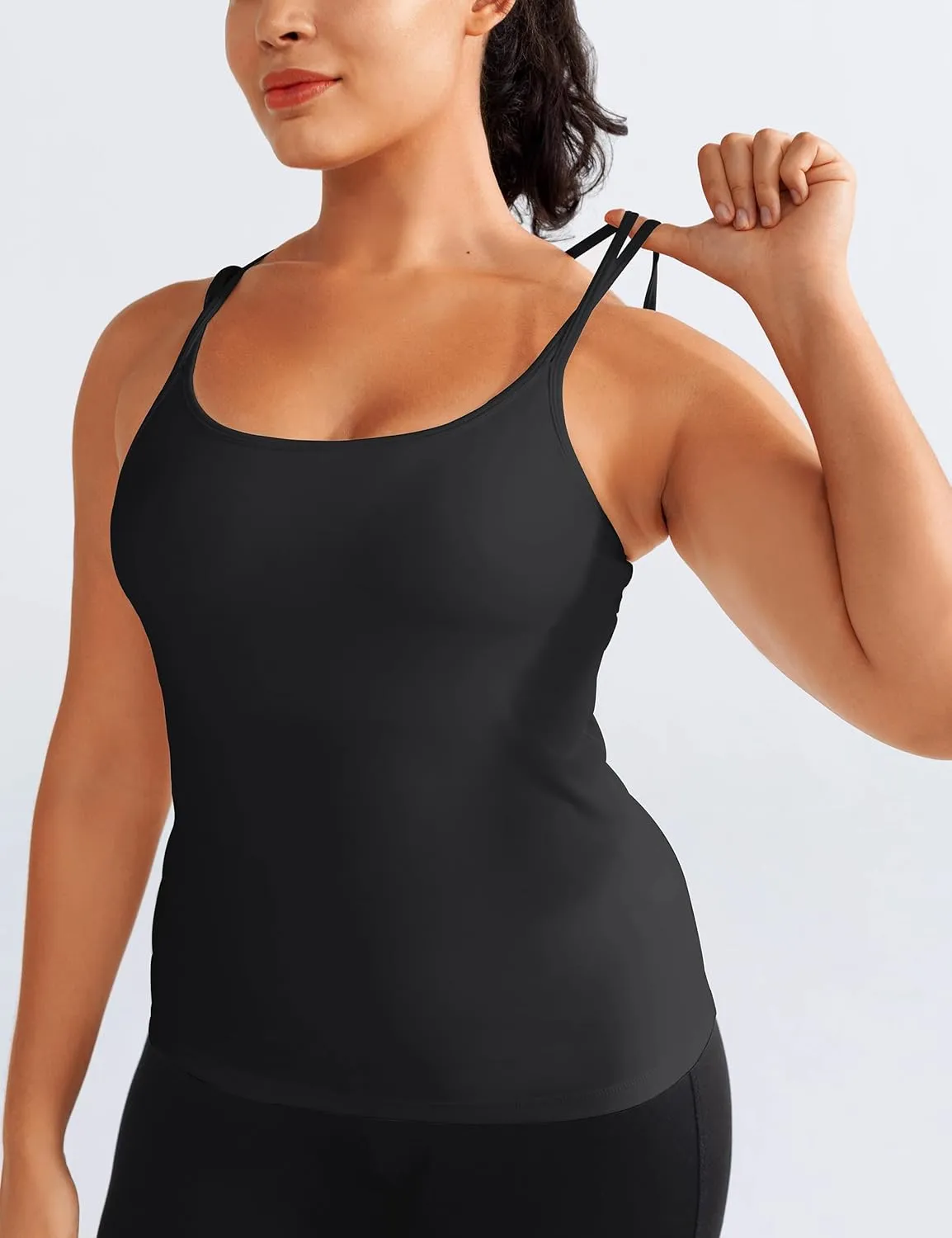 BEGOING Women’s Tank Top with Built in Shelf Bra Workout Tops Athletic Racerback Yoga Straps Sleeveless Camisole Tops