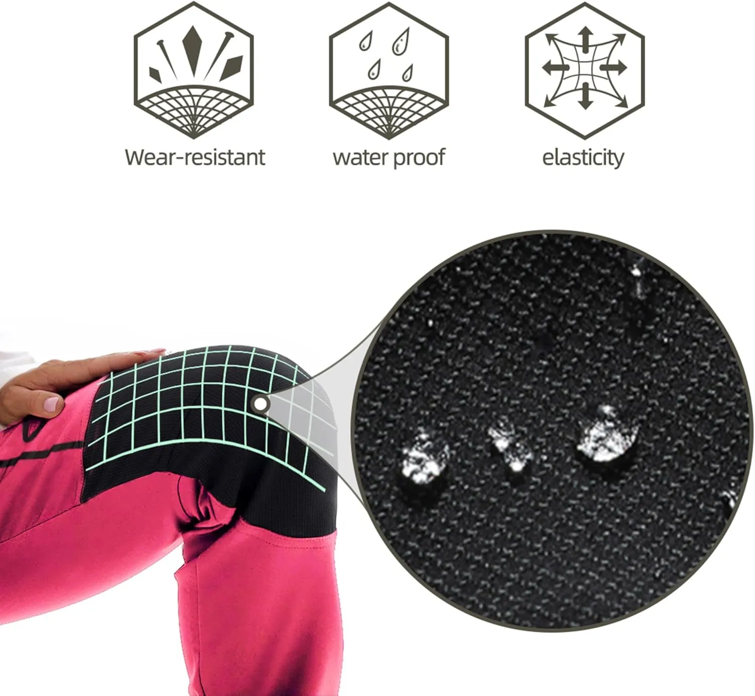 BenBoy Women's Outdoor Waterproof Windproof Fleece Slim Cargo Snow Ski Hiking Pants