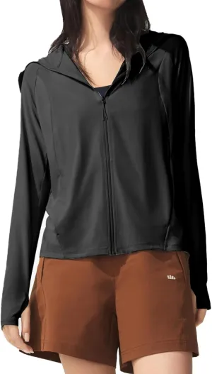 BENEUNDER Women's UPF 50  Sun Protection Lightweight Hoodie Jacket Long Sleeve Active Sun Shirts for Outdoor Hiking Workout
