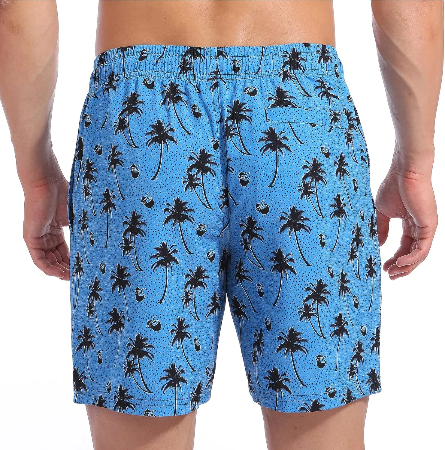 Biwisy Mens Swim Trunks Quick Dry Swim Shorts with Mesh Lining Funny Beach Shorts