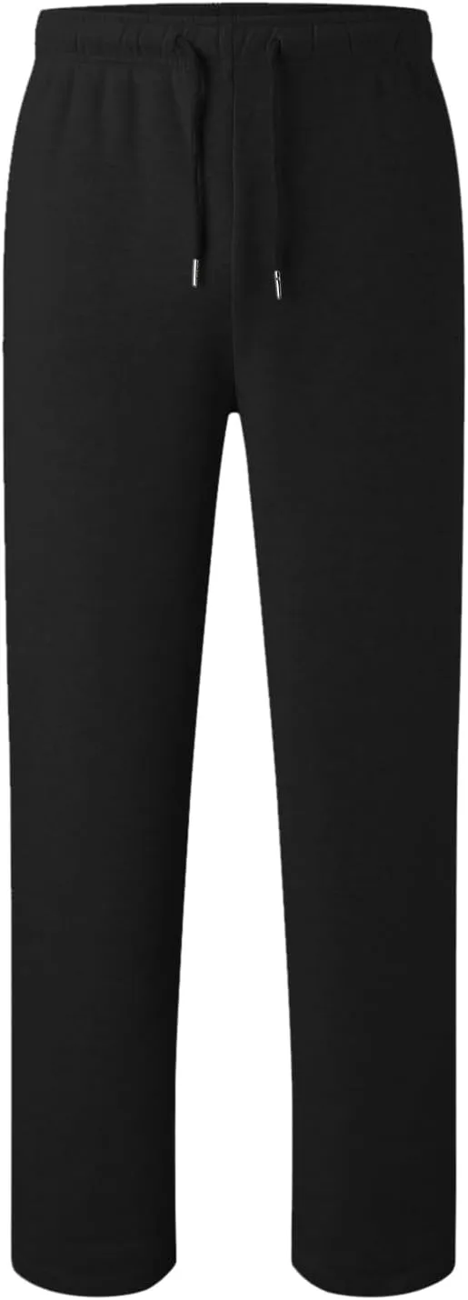 Black Cargo Pants Men Baggy Sweatpants for Men Mens Heavyweight Drawstring Cargo Sweatpants Loose Fit Athletic Gym Pants