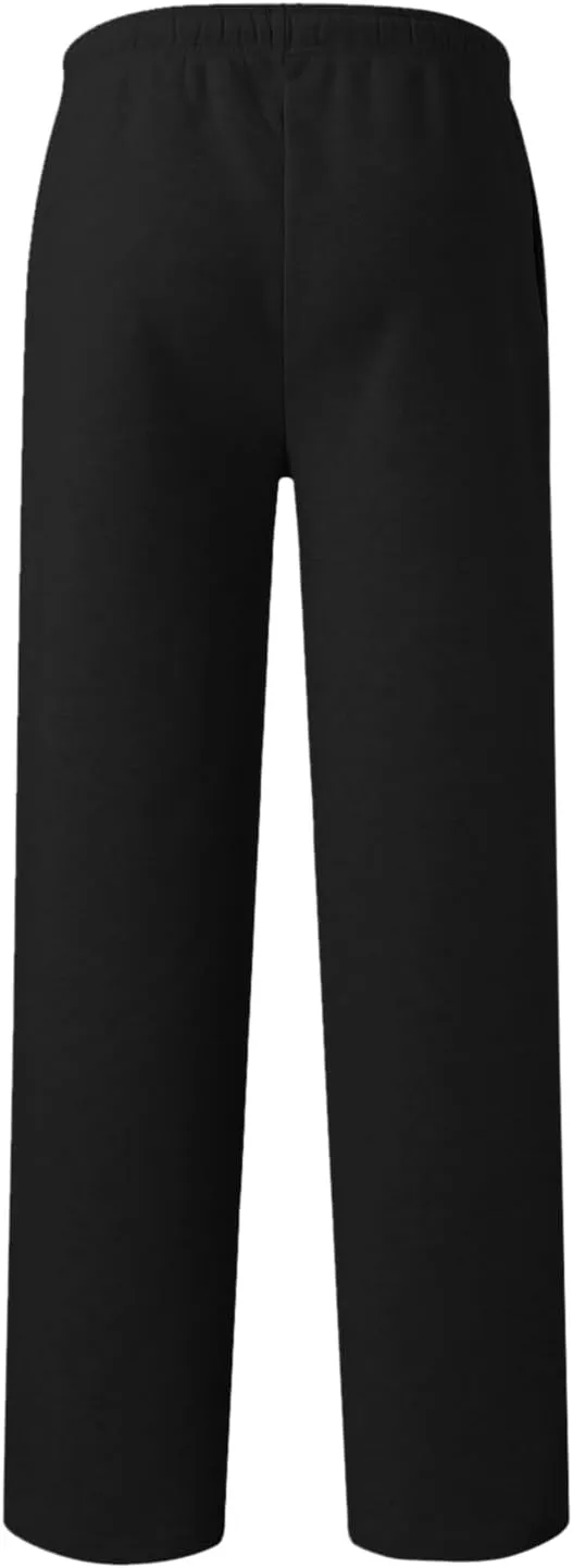 Black Cargo Pants Men Baggy Sweatpants for Men Mens Heavyweight Drawstring Cargo Sweatpants Loose Fit Athletic Gym Pants