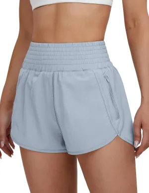 BMJL Women's High Waisted Athletic Shorts Pocket Workout Shorts Gym Sporty Running Shorts