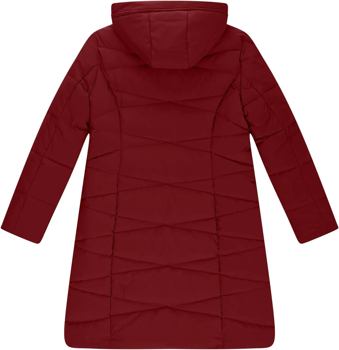 Borniu Women's Winter Coat Hooded Warm Puffer Quilted Thicken Parka Jacket Fleece Lined Down Jacket Outerwear with Pockets