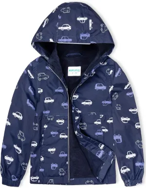 Boys Girls Kids Softshell Jacket With Hood Lightweight Waterproof Warm Raincoats Fleece Lined Windbreakers for Kids