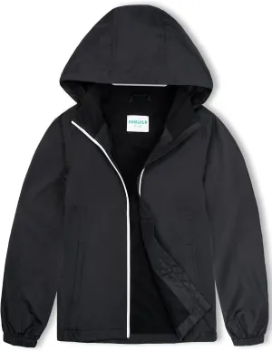Boys Girls Kids Softshell Jacket With Hood Lightweight Waterproof Warm Raincoats Fleece Lined Windbreakers for Kids