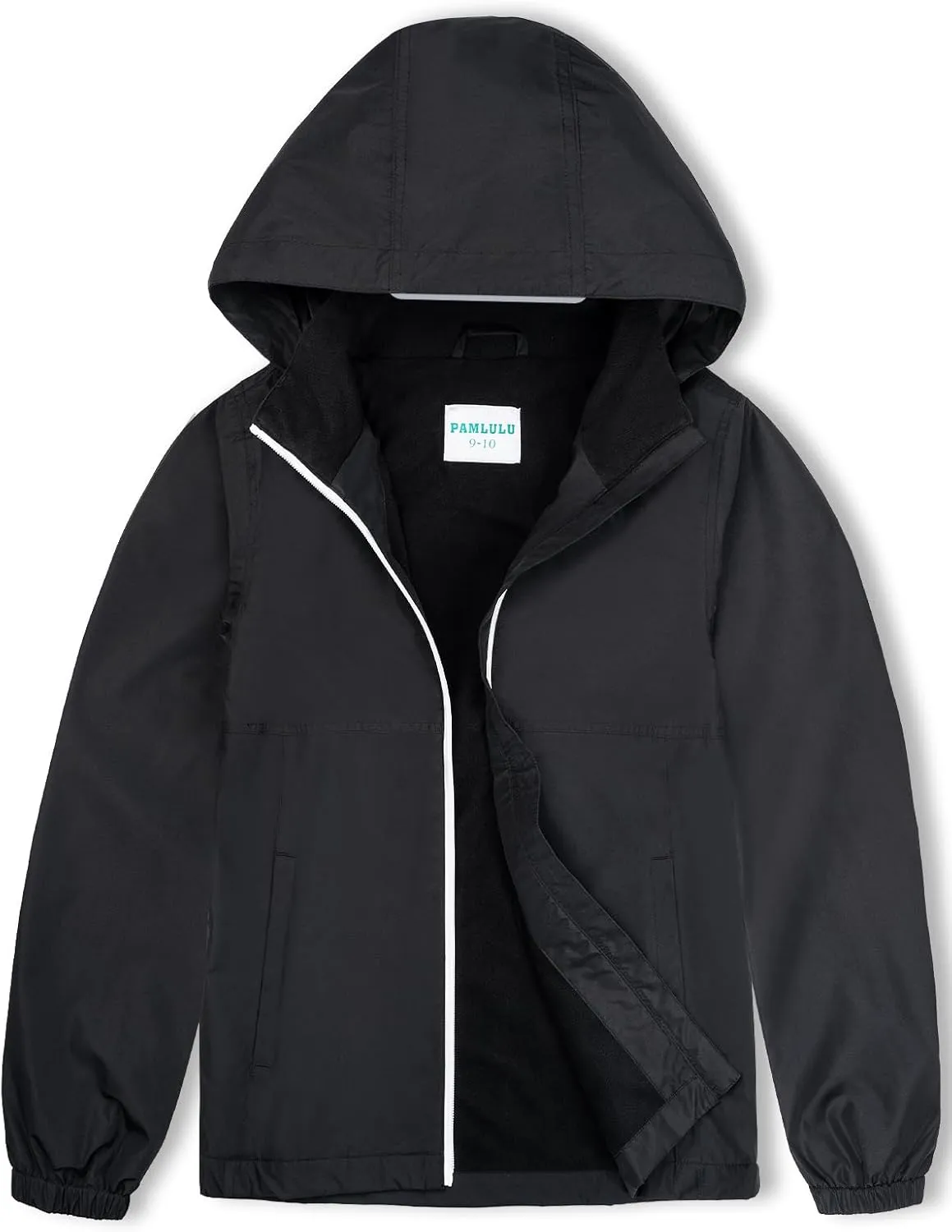 Boys Girls Kids Softshell Jacket With Hood Lightweight Waterproof Warm Raincoats Fleece Lined Windbreakers for Kids