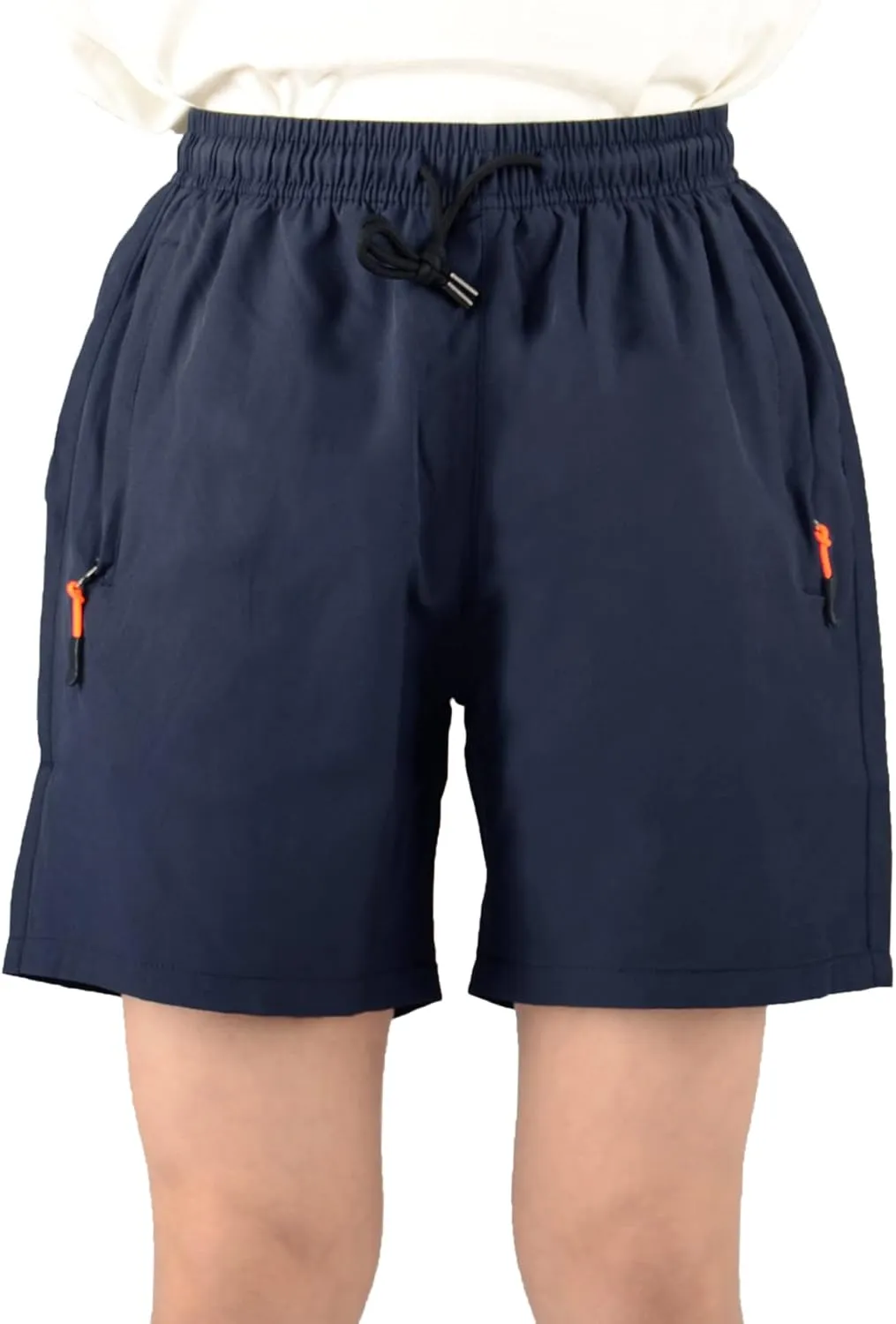 Boys' Loose Fit Athletic Shorts with Zipper Pockets Quick Dry Running Shorts