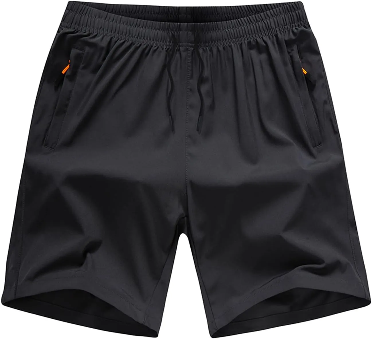 Boys' Loose Fit Athletic Shorts with Zipper Pockets Quick Dry Running Shorts