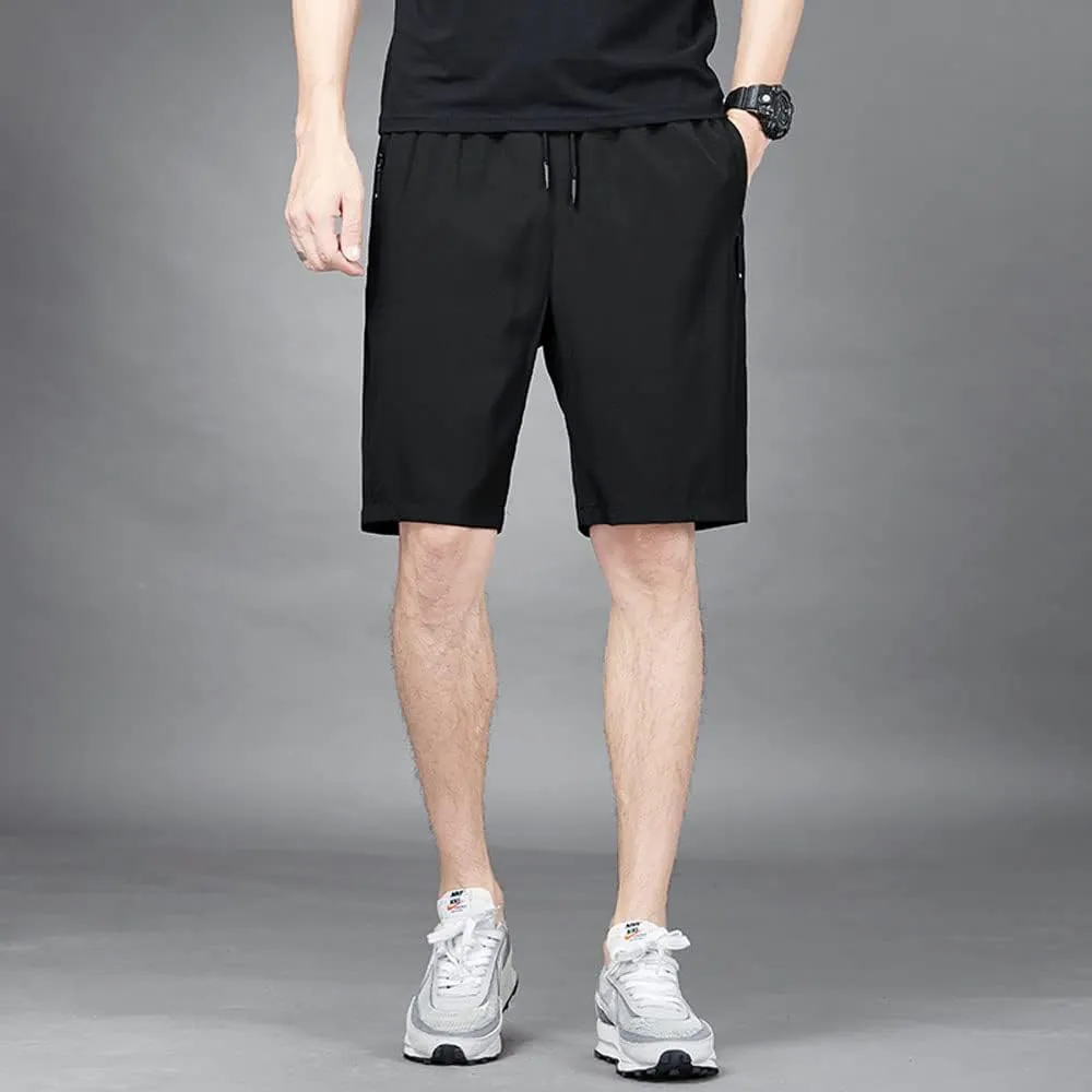 Boys Outdoor Running Shorts Quick Dry Lightweight Gym Shorts with Zipper Pockets