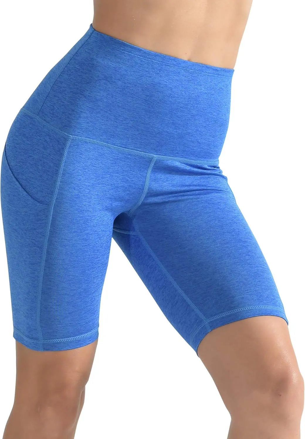 CADMUS High Waisted Compression Shorts for Women Bike Running Shorts Two Pockets