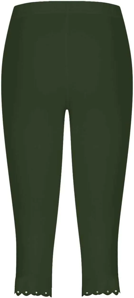 Capri Leggings for Women Plus Size High Waisted Capris Rhinestone Hem Yoga Cropped Trousers 2025 Summer Gym Pants