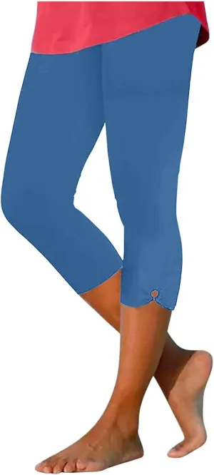 Capri Leggings for Women Tummy Control High Waisted Workout Leggings Gym Leggingscasual Trendy Leggings for 2025