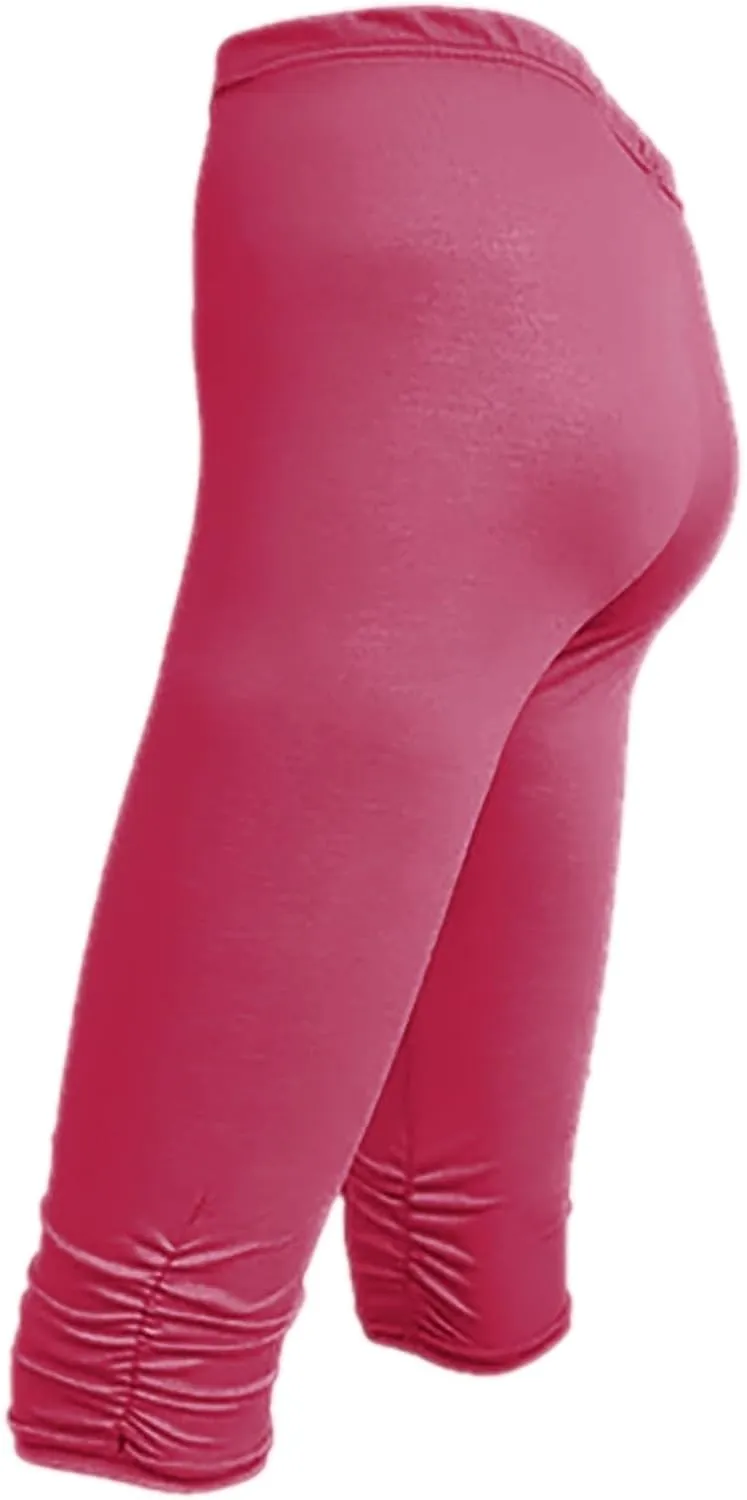 Capri Pants for Women 2025 Summer Casual Capri Leggings Stretch Slimming Workout Yoga Pants Plus Size Leggings